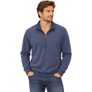 Under armour sz L dark navy blue 1/4 zip pullover performance athletic EUC